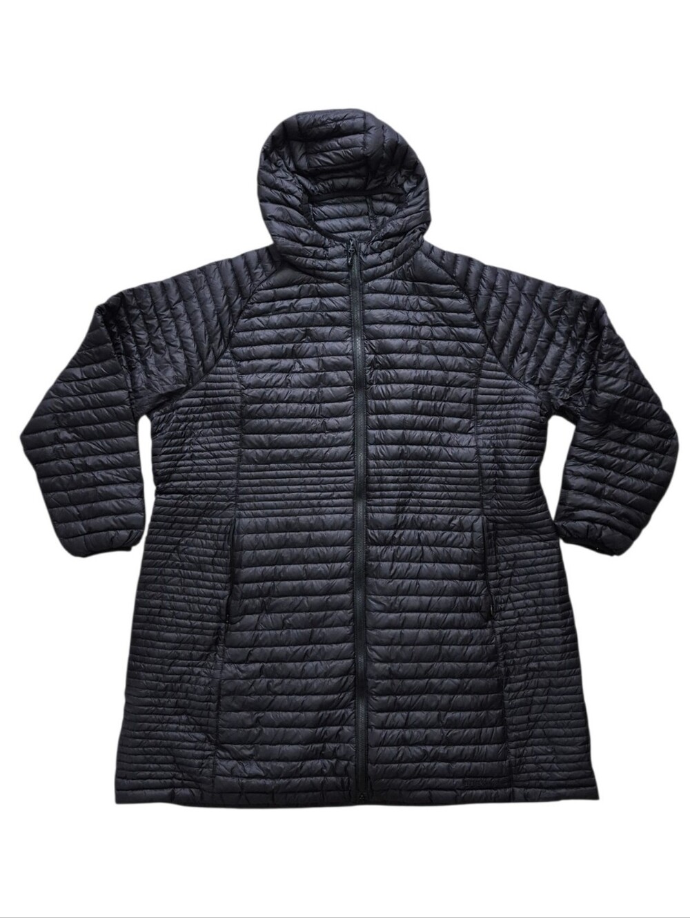 L.L. Bean 850 Ultralight Down Hooded Jacket 3X Long Black Puffer Winter Coat